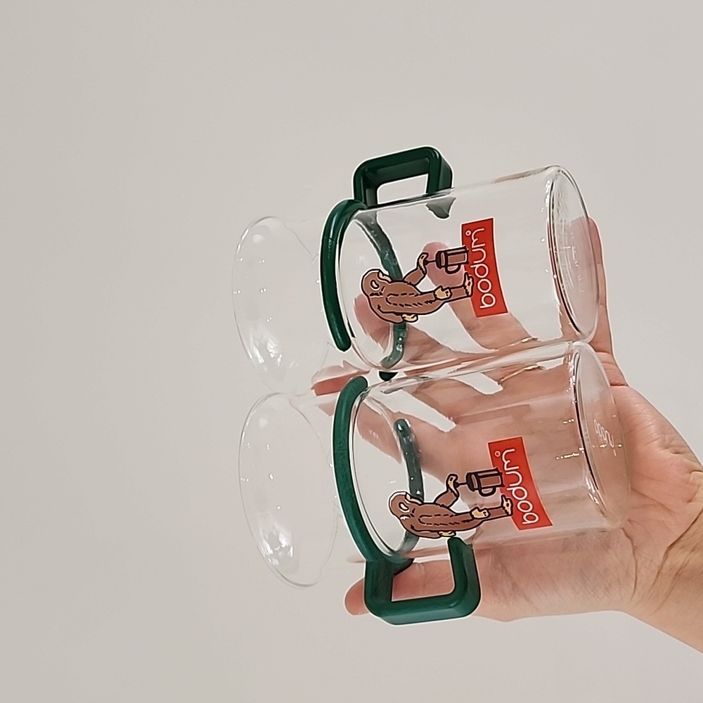 Pair of vintage Monkey Bodum Glasses